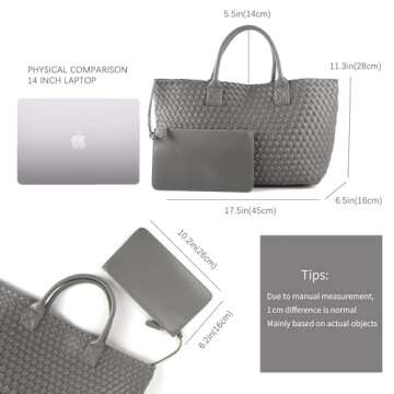Stylish Vegan Leather Woven Tote Bag for Women