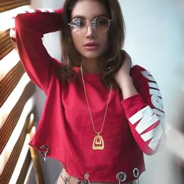 Madison Tyler Jewelry Set for Women|Gold Square Pendant Necklace for Women|Dangle Earrings for Women...