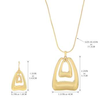 Madison Tyler Women's Gold Necklace and Earring Set