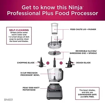 Ninja BN601 Food Processor - 1000W, 9-Cup Capacity