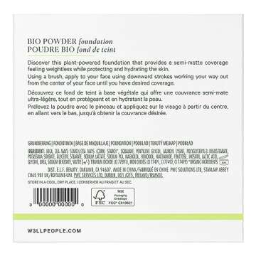 Well People Bio Powder Foundation, Lightweight & Hydrating Foundation For Perfecting & Smoothing Skin, Semi-Matte Finish, Vegan & Cruelty-free,10N