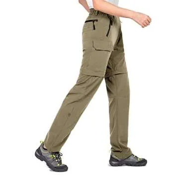 Wespornow Women's-Hiking-Pants Convertible-Zip-Off-Quick-Dry-Pants for Cargo, Camping, Travel, Outdo...