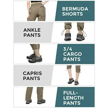 Wespornow Women's-Hiking-Pants Convertible-Zip-Off-Quick-Dry-Pants for Cargo, Camping, Travel, Outdoor, Fishing, Safari (Khaki, Medium)
