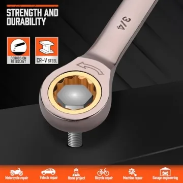 HORUSDY 24-Piece Ratcheting Wrench Set for Mechanics