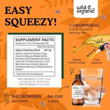 Wild & Organic Immune Mushroom Tincture for Immunity Support