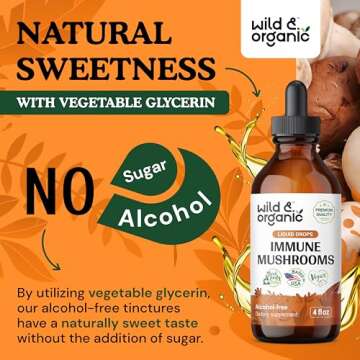 Wild & Organic Immune Mushroom Tincture for Immunity Support