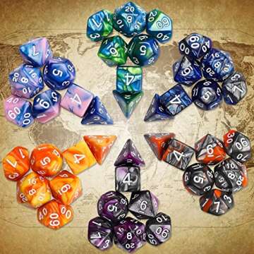 CiaraQ DND Polyhedral Dice Set - 42 Pieces for RPGs