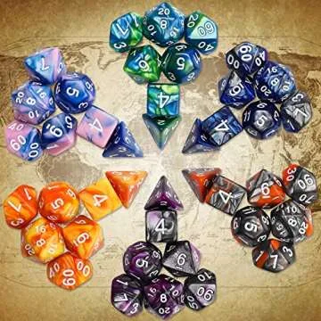 CiaraQ DND Polyhedral Dice Set - 42 Pieces for RPGs