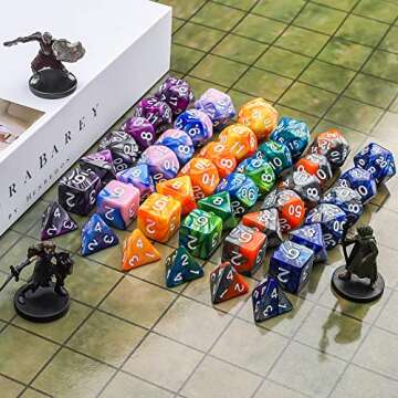 CiaraQ DND Polyhedral Dice Set - 42 Pieces for RPGs