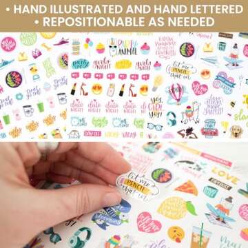 bloom daily planners Productivity Stickers - Variety Sticker Pack - Six Sticker Sheets Per Pack!