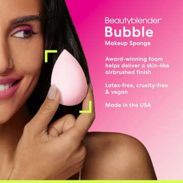 Beautyblender® | Bubble Blender Makeup Sponge | Blend Liquid Foundations, Powders and Creams | Streak Free Application | Vegan, Cruelty Free | Made in USA