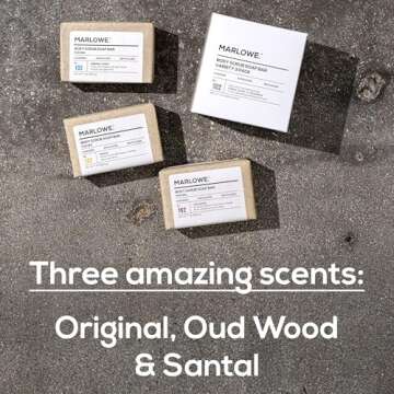 MARLOWE. No. 102 Men's Body Scrub Soap Trio - Exfoliating & Natural