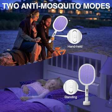 PALONE 4000V Electric Fly Swatter Racket for Bug Zapping