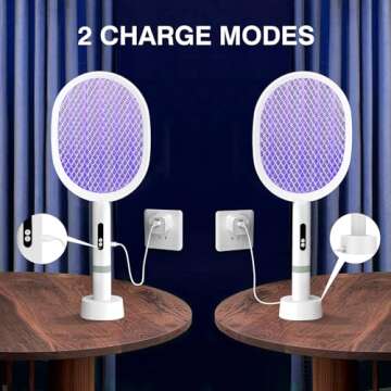 PALONE 4000V Electric Fly Swatter Racket for Bug Zapping