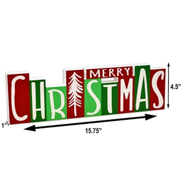Gift Boutique Merry Christmas Reversible Wooden Blocks
