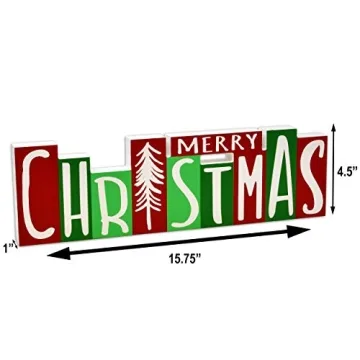 Gift Boutique Merry Christmas Reversible Wooden Blocks