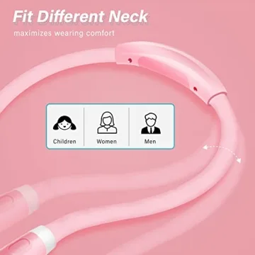 Vekkia Rechargeable LED Neck Reading Light, Book Lights for Reading in Bed, 3 Brightness Levels, Flexible Soft Silicone Arms Comfortable Wear, Long Lasting, Perfect for Craft & Knitting, Pink