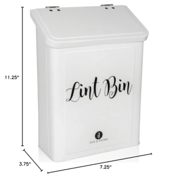 Modern Farmhouse Magnetic Lint Bin for Laundry Room Organization