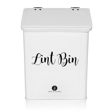 Modern Farmhouse Magnetic Lint Bin for Laundry Room Organization