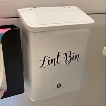 Modern Farmhouse Magnetic Lint Bin for Laundry Room Organization