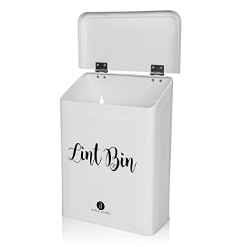 Modern Farmhouse Magnetic Lint Bin for Laundry Room Organization