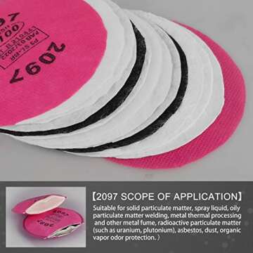 KYFLZL Half Facepiece Reusable Respirator， with 2097 filters Against Dust, Particle, Pollen, Lead Paint & Asbestos,Widely Used in Painting, Cement plant，Decorating Carpentry, Welding, Metal Cutting