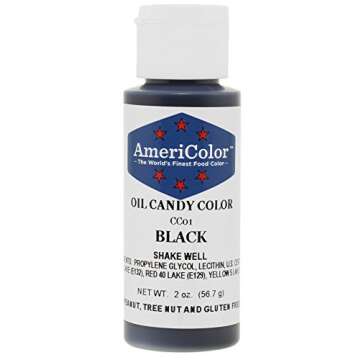 Americolor Candy Oil Food Color, 2-Ounce, Black