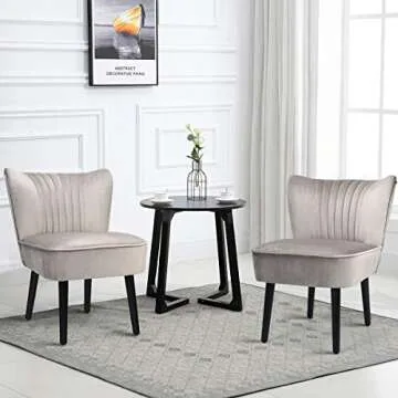 Giantex Velvet Accent Chairs Set of 2 for Stylish Comfort