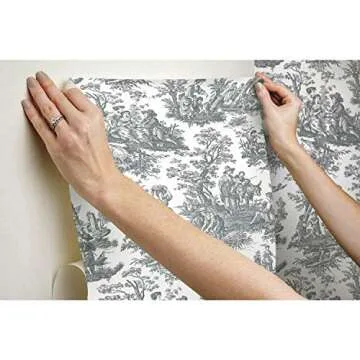 RoomMates Waverly Country Life Toile Peel and Stick Wallpaper