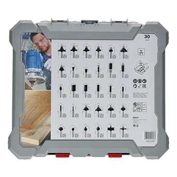 Bosch 30-Piece Router Bit Set - Professional Woodworking Tools