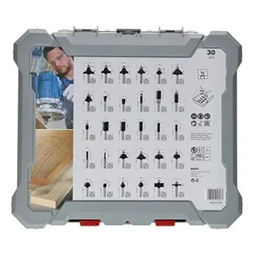 Bosch 30-Piece Router Bit Set - Professional Woodworking Tools