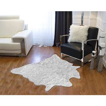 Luxe Faux Cowhide Rug for Western Decor - Cruelty-Free