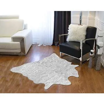 Luxe Faux Cowhide Rug for Western Decor - Cruelty-Free