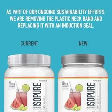 Isopure Clear Whey Isolate Protein Powder Infusions, Lactose Free, Gluten Free, Naturally Flavored, Tropical Punch, 20g Protein Per Serving, 1.9 Lbs, 36 Servings