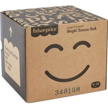 Fisher-Price Baby to Toddler Toy Laugh & Learn Singin’ Soccer Ball Musical Plush with Educational ...