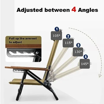 DRAXDOG Beach Chair - Folding & Adjustable Comfort