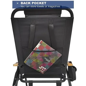 DRAXDOG Beach Chair - Folding & Adjustable Comfort