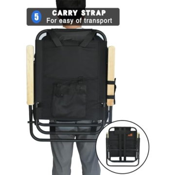 DRAXDOG Beach Chair - Folding & Adjustable Comfort