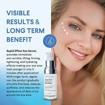 Rapid Reduction Eye Serum Eye Cream Eye Wrinkle Cream Reduce Under-Eye Bags, Wrinkles, Dark Circles, Fine Lines & Crow's Feet Instantly and Visibly for Women Men
