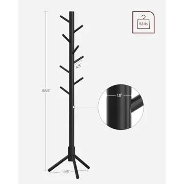 Durable VASAGLE Coat Rack - Free Standing Tree Design