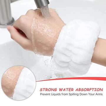 Wrist Towels Washband Set for Face Washing - 8PCS