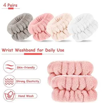 Wrist Towels Washband Set for Face Washing - 8PCS