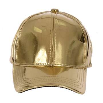 Gary Majdell Sport Unisex Metallic Baseball Cap with Adjustable Strap (Gold)