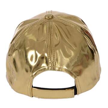 Gary Majdell Sport Unisex Metallic Baseball Cap with Adjustable Strap (Gold)