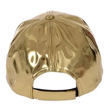 Gary Majdell Sport Unisex Metallic Baseball Cap with Adjustable Strap (Gold)