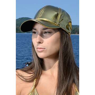 Gary Majdell Sport Unisex Metallic Baseball Cap with Adjustable Strap (Gold)