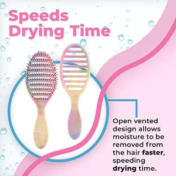 Wet Brush Speed Dry Hair Brush - Vented Design for Fast Drying