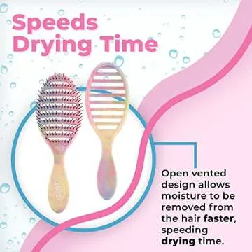 Wet Brush Speed Dry Hair Brush - Vented Design for Fast Drying