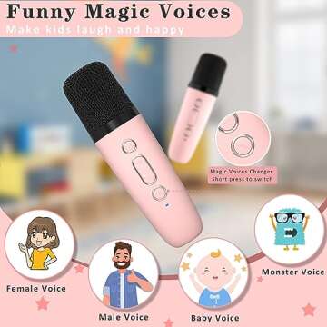 Kingci Mini Karaoke Machine for Kids, Ideal Christmas Birthday Gifts for Girls Boys Teens Adults, Ka...