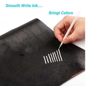 Heat Erasable Fabric White Marking Pens with 20 Refills for Tailors Sewing and Quilting Dressmaking,...